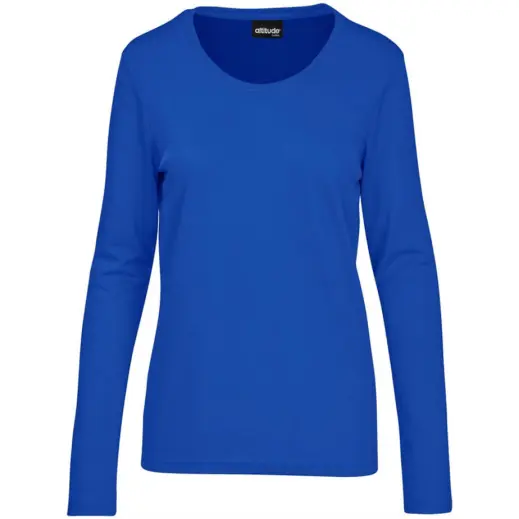 Ladies Long Sleeve All Star T-Shirt Royal Front